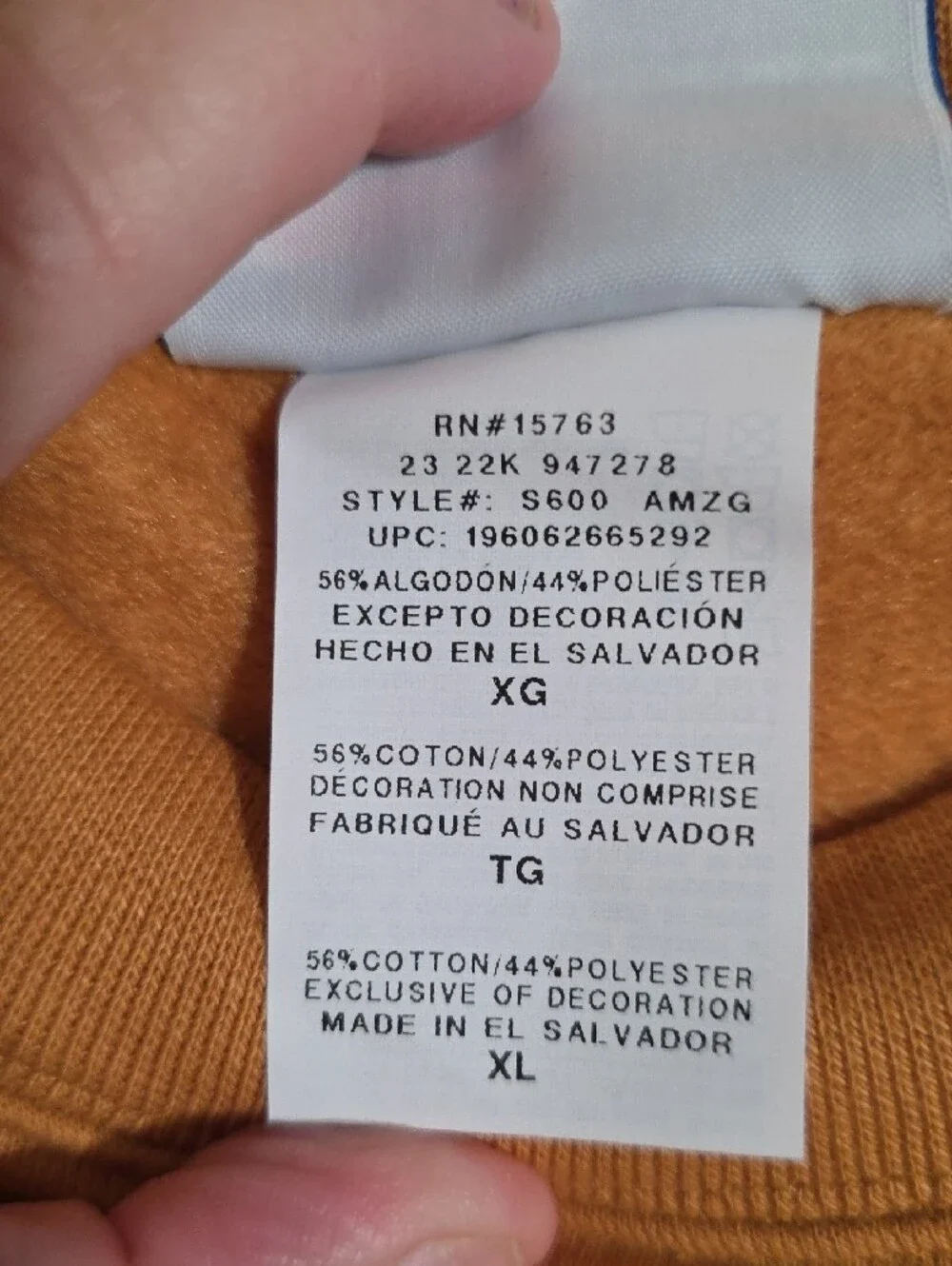 Champion Men's Crewneck Sweatshirt in Tan/Caramel